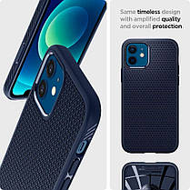 Чехол Spigen для iPhone 12 mini - Liquid Air, Navy Blue (ACS02256), фото 6