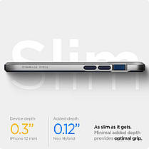 Чехол Spigen для iPhone 12 mini (5.4") - Neo Hybrid, Satin Silver (ACS02259), фото 5