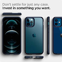 Чохол Spigen для iPhone 12/12 Pro - Ultra Hybrid, Navy Blue (ACS02251), фото 6