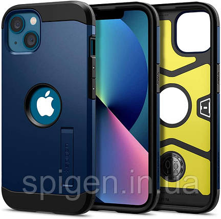Чохол Spigen для iPhone 13 — Tough Armor, Navy Blue (ACS03541), фото 1