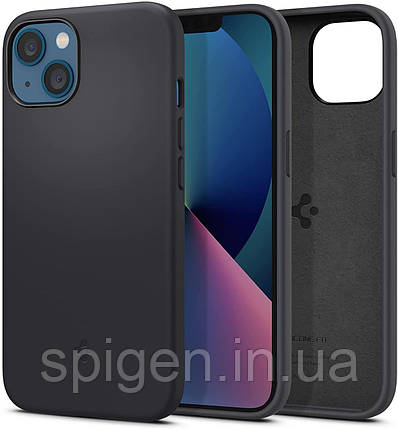 Чехол Spigen для iPhone 13 mini - Silicone Fit, Black (ACS03339), фото 1