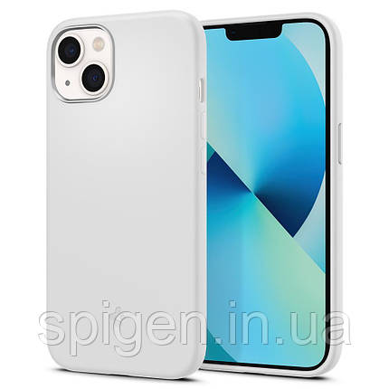 Чохол Spigen для iPhone 13 mini — Silicone Fit, White (ACS03229), фото 1