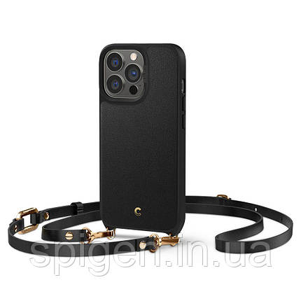 Чохол Spigen для iPhone 13 Pro — Cyrill, Classic Charm, з ремінцем, Чорний (ACS03582), фото 1