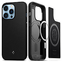 Чохол Spigen для iPhone 13 Pro — Mag Armor (сумісний з MagSafe) Matte Black (ACS03281), фото 3