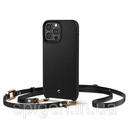 Чохол Spigen для iPhone 13 Pro Max — Cyrill, Classic Charm, з ремінцем, Чорний (ACS03176), фото 1