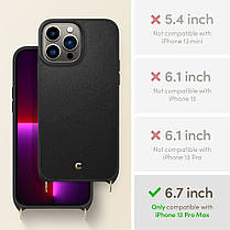 Чохол Spigen для iPhone 13 Pro Max — Cyrill, Classic Charm, з ремінцем, Чорний (ACS03176), фото 6