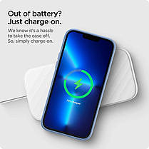Чохол Spigen для iPhone 13 Pro Max — Silicone Fit, Sierra Blue (ACS03907), фото 6