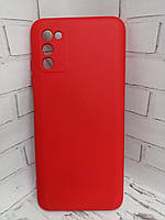 Чехол накладка для Samsung Galaxy A03s A037F противоударный бампер красный