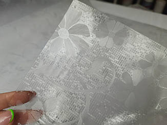 М'яке скло з об'ємним малюнком 3D ефект Квіти гілочка, ширина 60 см, фото 3
