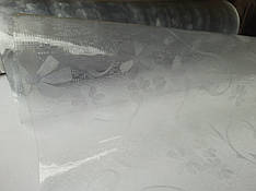 М'яке скло з об'ємним малюнком 3D ефект Квіти гілочка, ширина 60 см