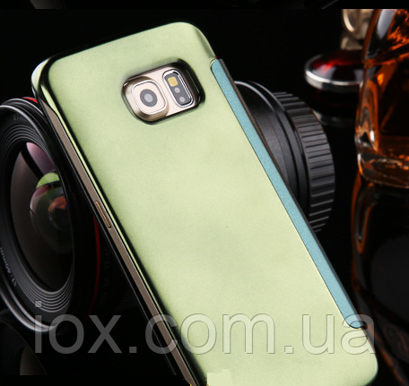 Зелено-золотий хамелеон преміум чохол-книжка Samsung Galaxy S6