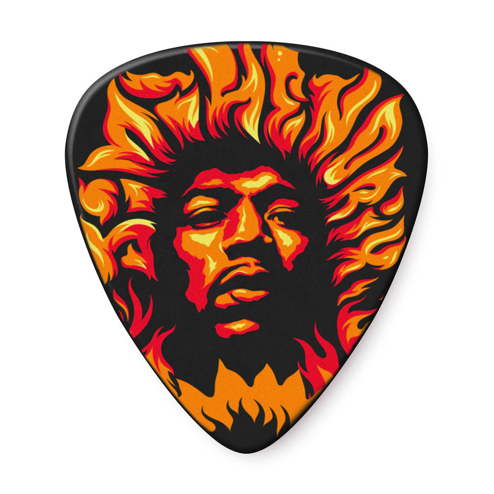 Набір медіаторів DUNLOP JIMI HENDRIX '69 PSYCH SERIES VOODOO FIRE GUITAR PICK (HEAVY)