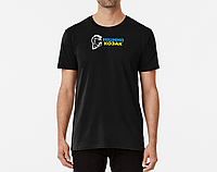 Мужская Патриотическая футболка с принтом Міцний козак 1 Черный S