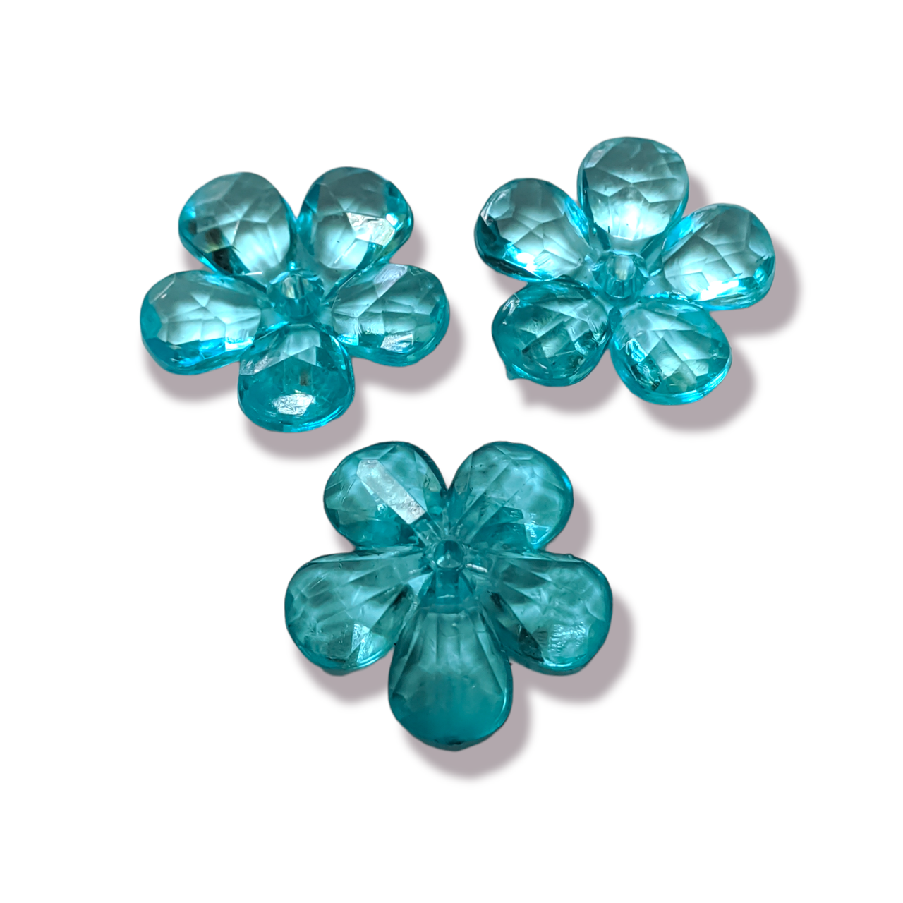 Пластикові намистини Квітка 23 мм +-20 шт. Блакитний, фото 1