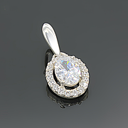 Срібний кулон Бездоганний овал