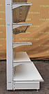 Торгові пристінні (односторонні) стелажі «Інтрак» 200х100 см., білі, Б/у, фото 8