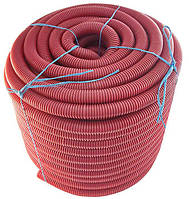 Рукав гофрований для металопластикових труб d-18/22мм червоний 50м