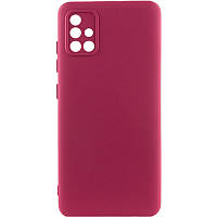 Чехол Silicone Cover Lakshmi Full Camera (A) для Samsung Galaxy A71 Бордовий / Marsala