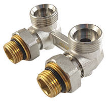 Вузол для нижнього підключення радіатора 1/2"*3/4" кутовий RS-k Italy 4/80