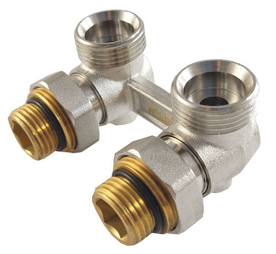 Узел для нижнего подключения радиатора 1/2"*3/4" угловой RS-k Italy (ID ...