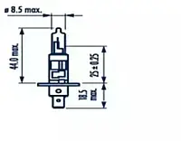 Лампа накаливания Narva 48630 H1, фара дальнего света,, основная фара, Лампа накал для ABARTH 500 / 595 / 695