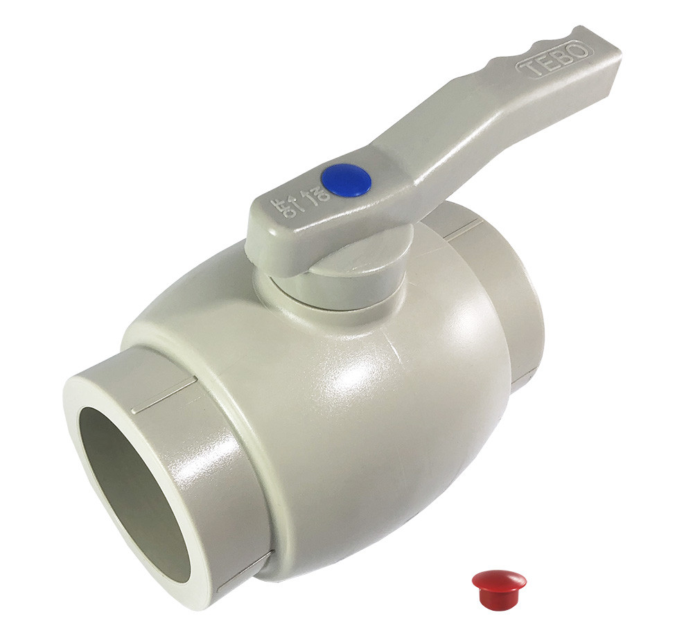 Кран шаровый PPR Ø63 (волнистая ручка)Tebo серый (ID#1673593588), цена ...