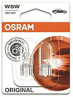 Лампа вспомогат. освещения W5W 12V 5W W2,1X9,5d ORIGINAL LINE (2 шт) blister (пр-во OSRAM)