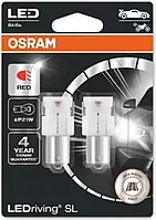 Лампа светодиодная P21W RED LED 12V 2,5W BA15S LEDriving SL (2шт.) (пр-во OSRAM)