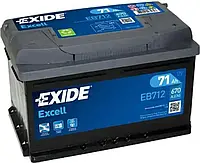 Аккумулятор Exide EB712 71 Ah 670 A EXCELL ** для ALFA ROMEO 156 (932_) 2.5 V6 24V (932A1)