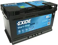 Аккумулятор 80Ah-12v Exide AGM (315х175х190),R,EN800