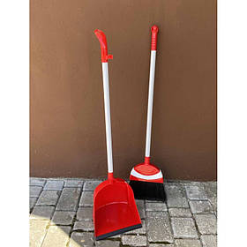 Совок зі щіткою червоний 330 ТЕ