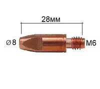 НАКОНЕЧНИК E-CU - M6 D 0,8/8.0/2 (140.0051)