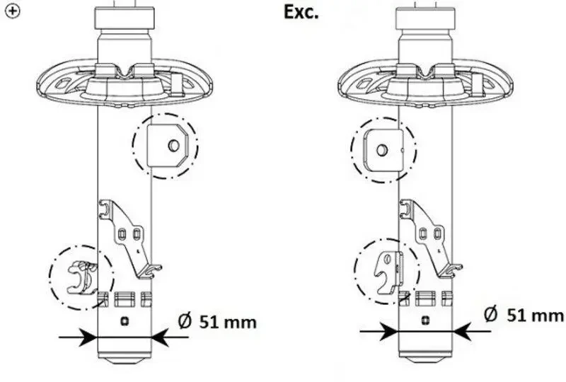 Амортизатор підв. Peugeot 2008 передн. лев. (пр-во Kayaba), фото 1