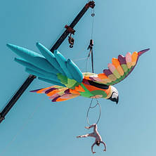 Надувна декорація папуга 800 см з повітродувкою для вуличних свят і заходів, фото 2