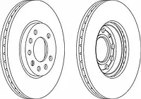 Тормозной диск Ferodo DDF1042 DDF1042C-1 PREMIER для CHEVROLET ZAFIRA (F75)