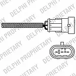 Лямбда-Зонд Delphi ES10971-12B1 ES10971 для RENAULT CLIO II (BB0/1/2_, CB0/1/2_)