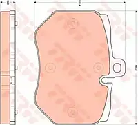 Комплект тормозных колодок TRW GDB1848, дисковый тормоз для AUDI A6 (4F2, C6)