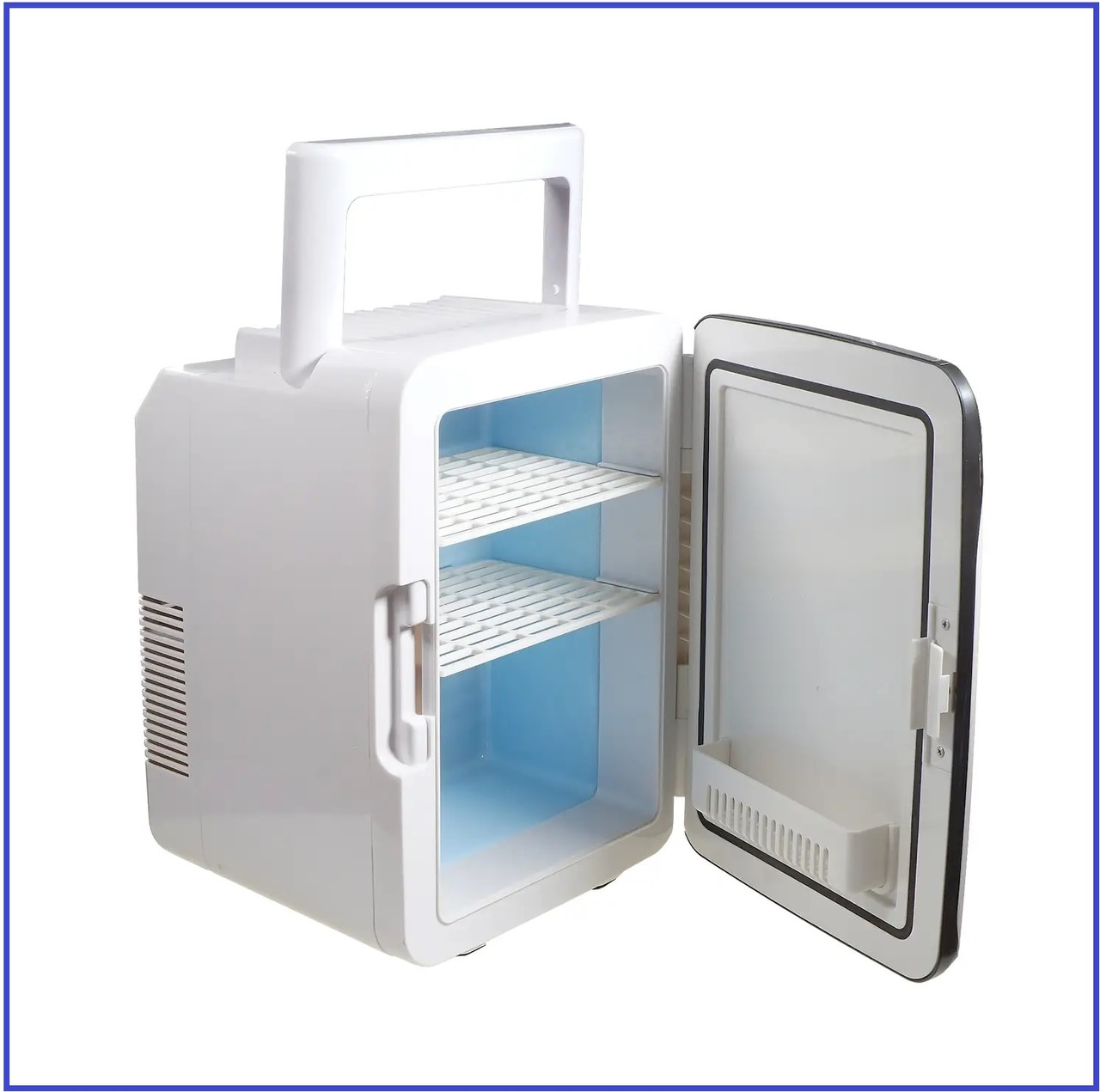 Холодильник міні портативний від мережі 220В та від прикурювача 12В для автомобіля або дачі 10л з обігрівом