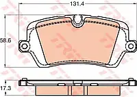 Комплект тормозных колодок TRW GDB2029 25720, дисковый тормоз COTEC для LAND ROVER RANGE ROVER IV (L322)