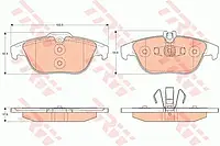 Комплект тормозных колодок TRW GDB2051 24253, дисковый тормоз для MERCEDES-BENZ C-CLASS (W204)