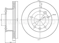 Тормозной диск Metelli 23-0418 для MERCEDES-BENZ SPRINTER 2-t c бортовой платформой/ходовая часть (901, 902)