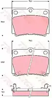 Колодка торм. диск. MITSUBISHI PAJERO II (V2_W, V4_W) задн. (пр-во TRW)