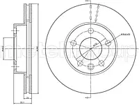 Тормозной диск Metelli 23-0507 для VW TRANSPORTER IV c бортовой платформой/ходовая часть (70XD)