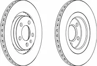 Тормозной диск Ferodo DDF928 DDF928C-1 PREMIER для AUDI A3 (8L1)