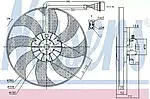Вентилятор Nissens 85796, охолодження двигуна для SEAT CORDOBA (6L2)