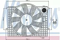 Вентилятор Nissens 85401, охлаждение двигателя для MERCEDES-BENZ S-CLASS (W220)