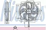 Вентилятор радіатора CITROEN C4 (пр-во Nissens)