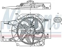 Вентилятор радиатора OPEL VIVARO/RENAULT TRAFIC (пр-во Nissens)