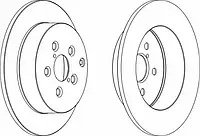 Тормозной диск Ferodo DDF1406 DDF1406-1 PREMIER для TOYOTA AVENSIS (_T25_) 1.6 VVT-i (ZZT250_)