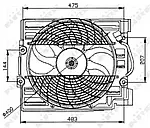 Вентилятор радіатора BMW 5-Series E39 95- (пр-во NRF)